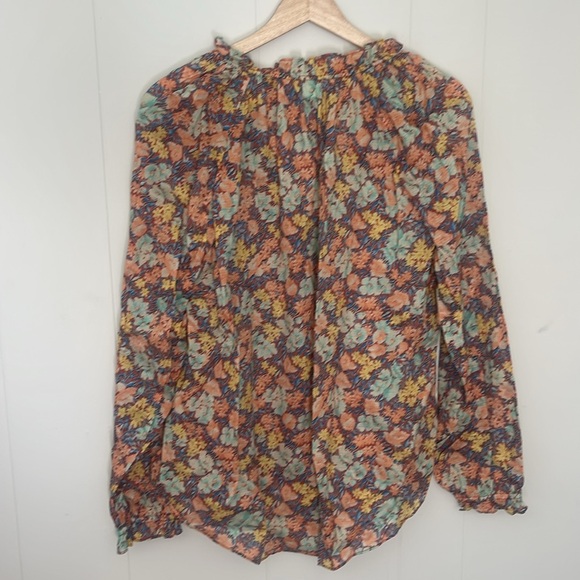 Veronica Beard Blouse Size 12 Cotton Floral - Picture 6 of 6